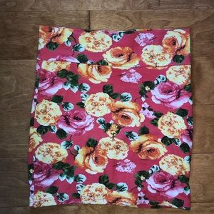 Floral mini skirt
